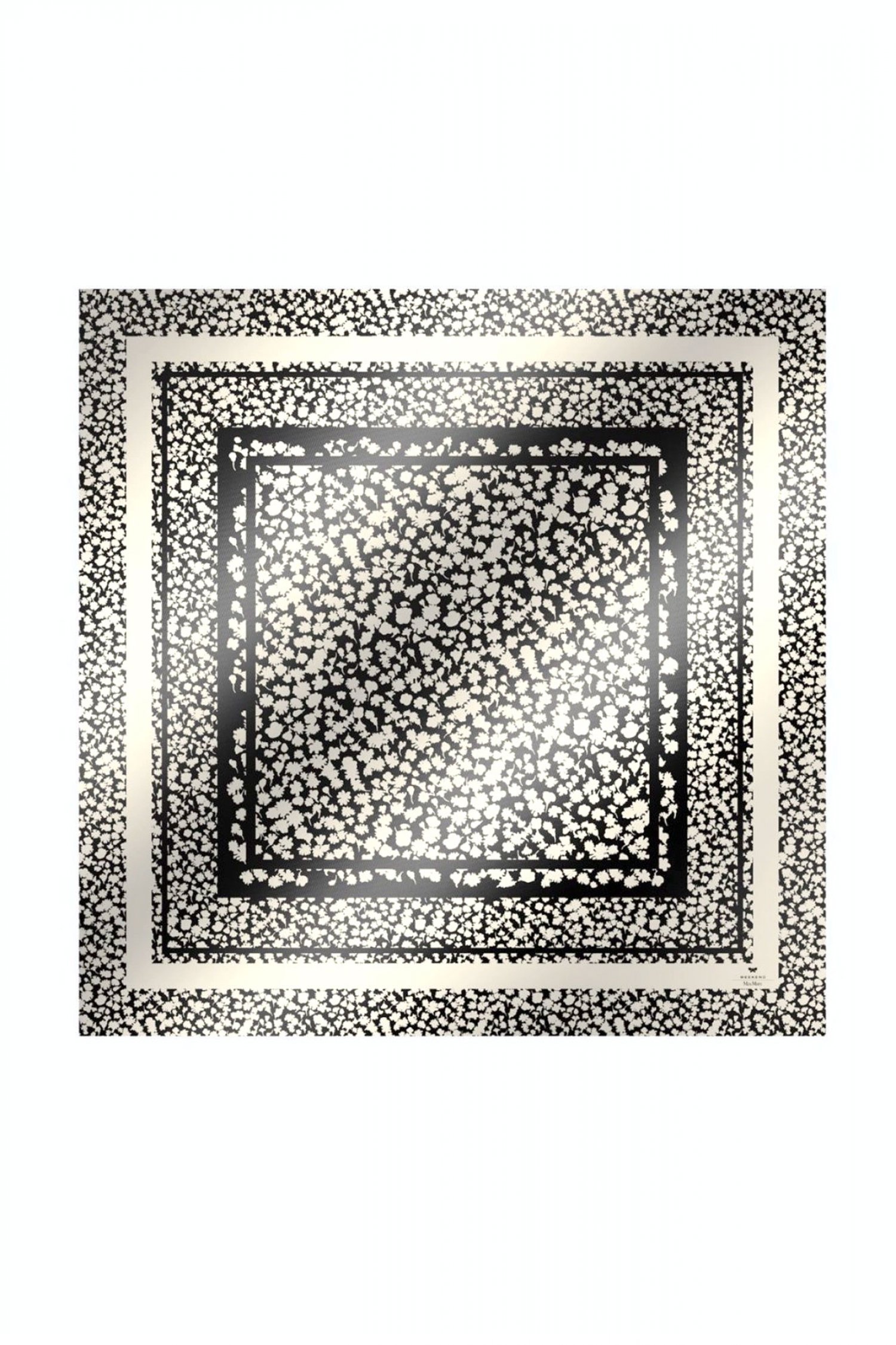 MaxMara WEEKEND MAX MARA WEEKEND ΦΟΥΛΑΡΙ WKAONESTONEW ΜΕΤΑΞΩΤΟ FLORAL LOGO ΕΚΡΟΥ-ΜΑΥΡΟ