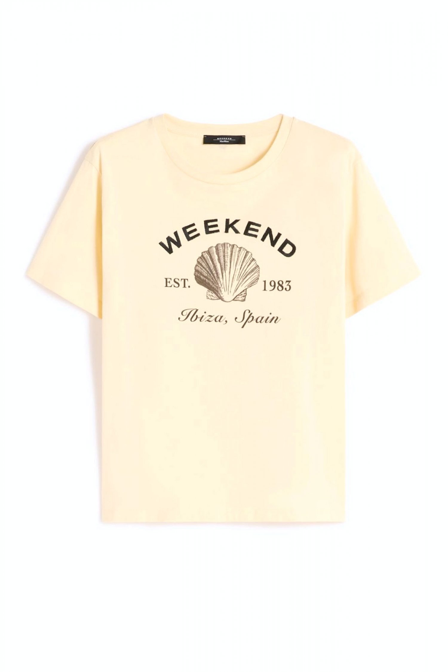 MAX MARA WEEKEND T-SHIRT WKDBORA LOGO ANOIXTO ΚΙΤΡΙΝΟ