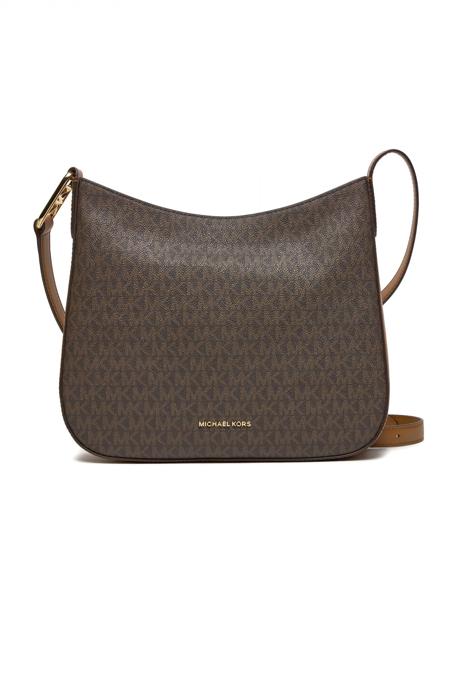 Michael Kors MICHAEL KORS ΤΣΑΝΤΑ CROSSBODY/ΩΜΟΥ KENSINGTON ALL OVER LOGO ΚΑΦΕ/ΤΑΜΠΑ