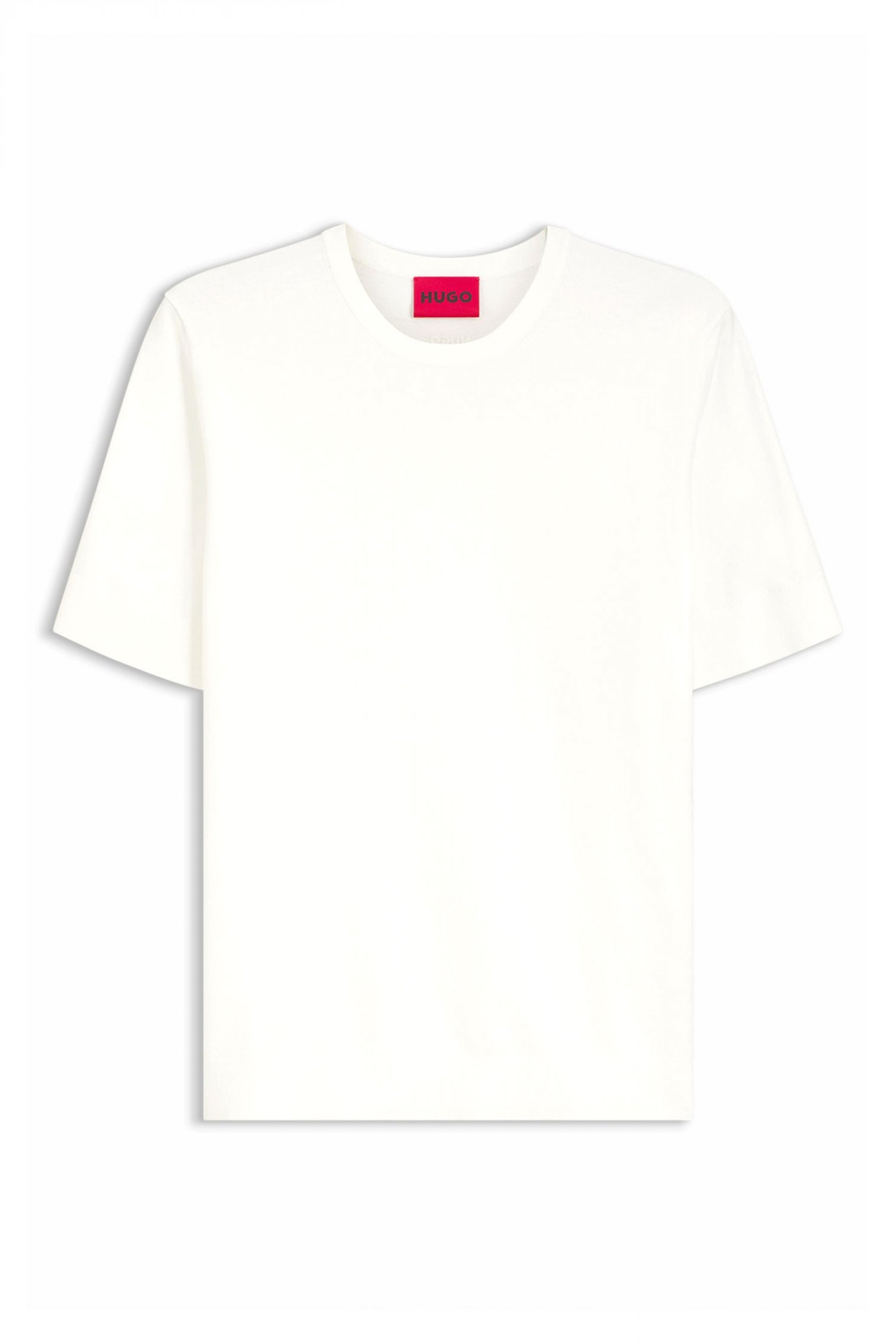 HUGO ΠΛΕΚΤΟ T-SHIRT CREW NECK SAN CARL-CV ΕΚΡΟΥ