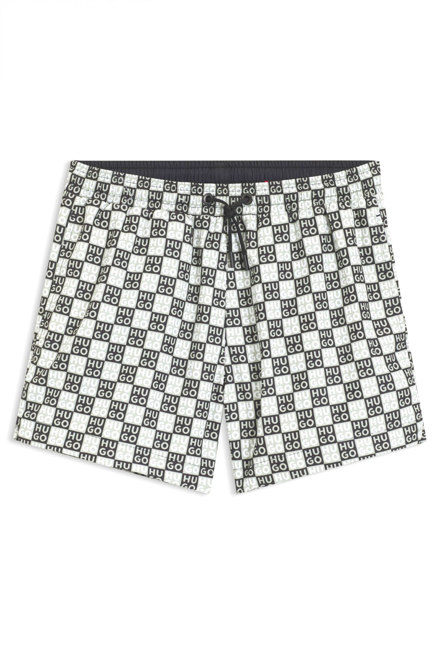 HUGO ΜΑΓΙΩ AARON_SWIM ALL OVER LOGO ΜΑΥΡΟ-ΜΠΛΕ