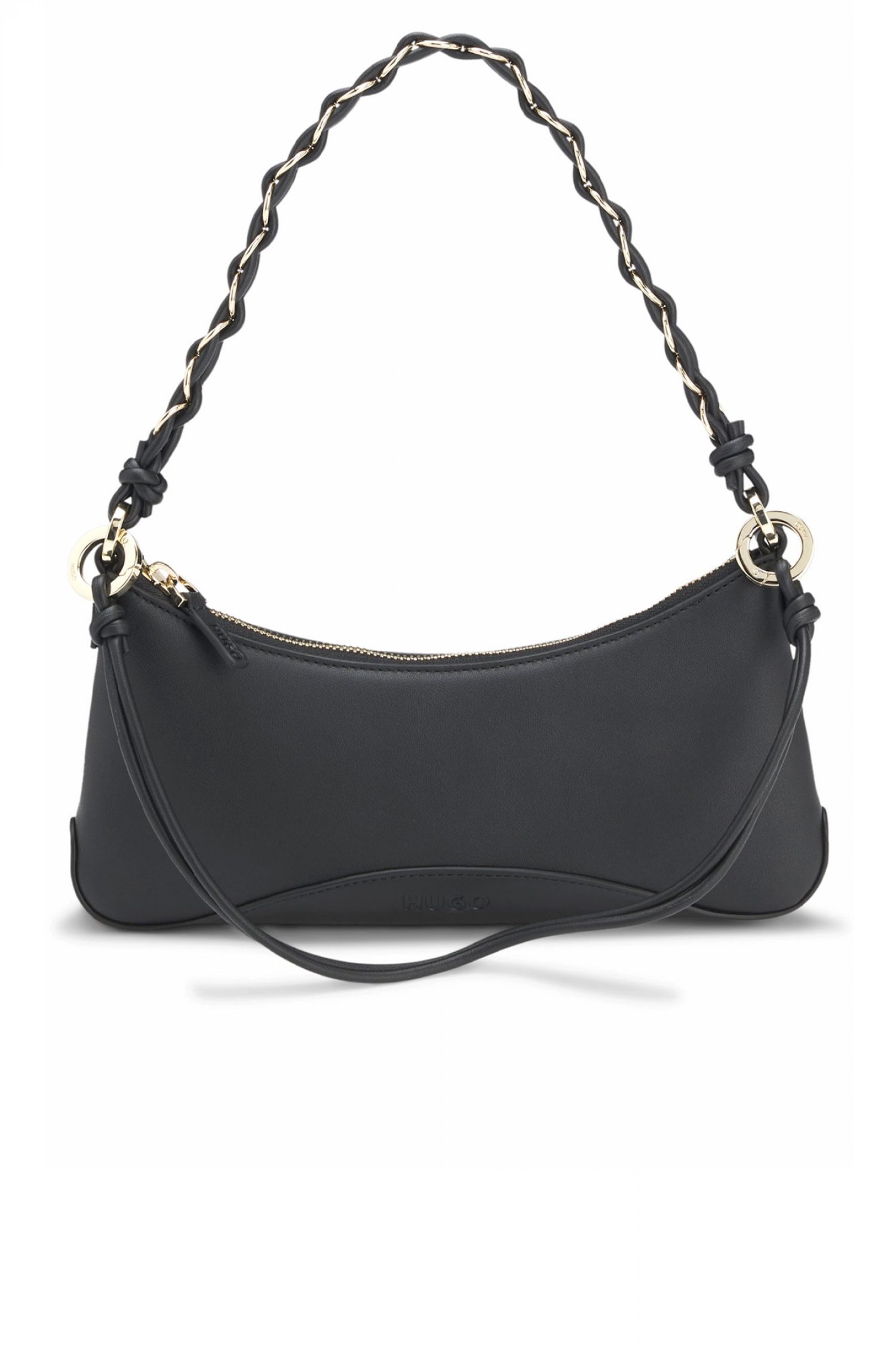 HUGO HUGO ΤΣΑΝΤΑ ΩΜΟΥ ILARY_SHOULDER BAG LOGO ΜΑΥΡΟ