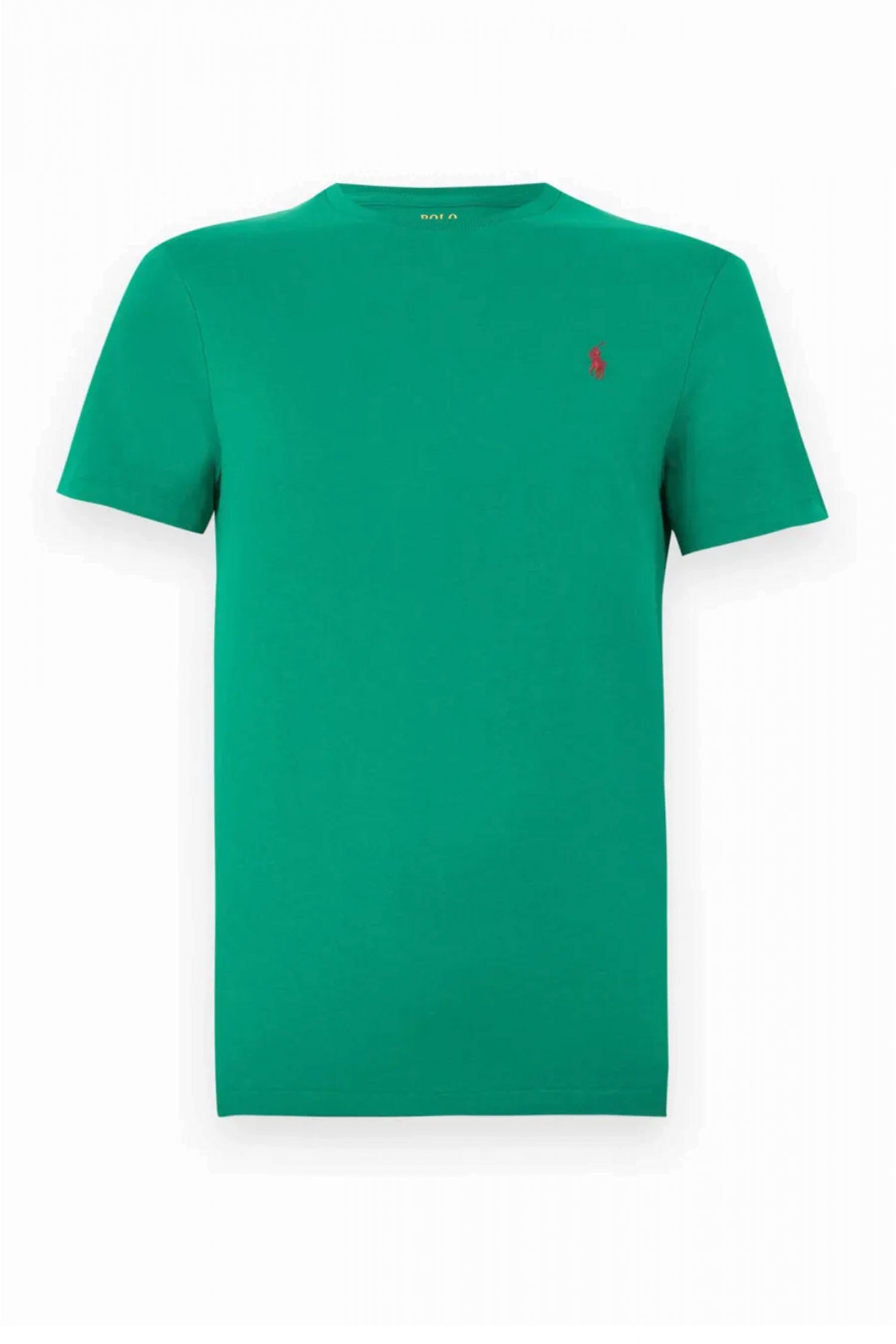 RALPH LAUREN T-SHIRT CUSTOM SLIM FIT LOGO ΠΡΑΣΙΝΟ