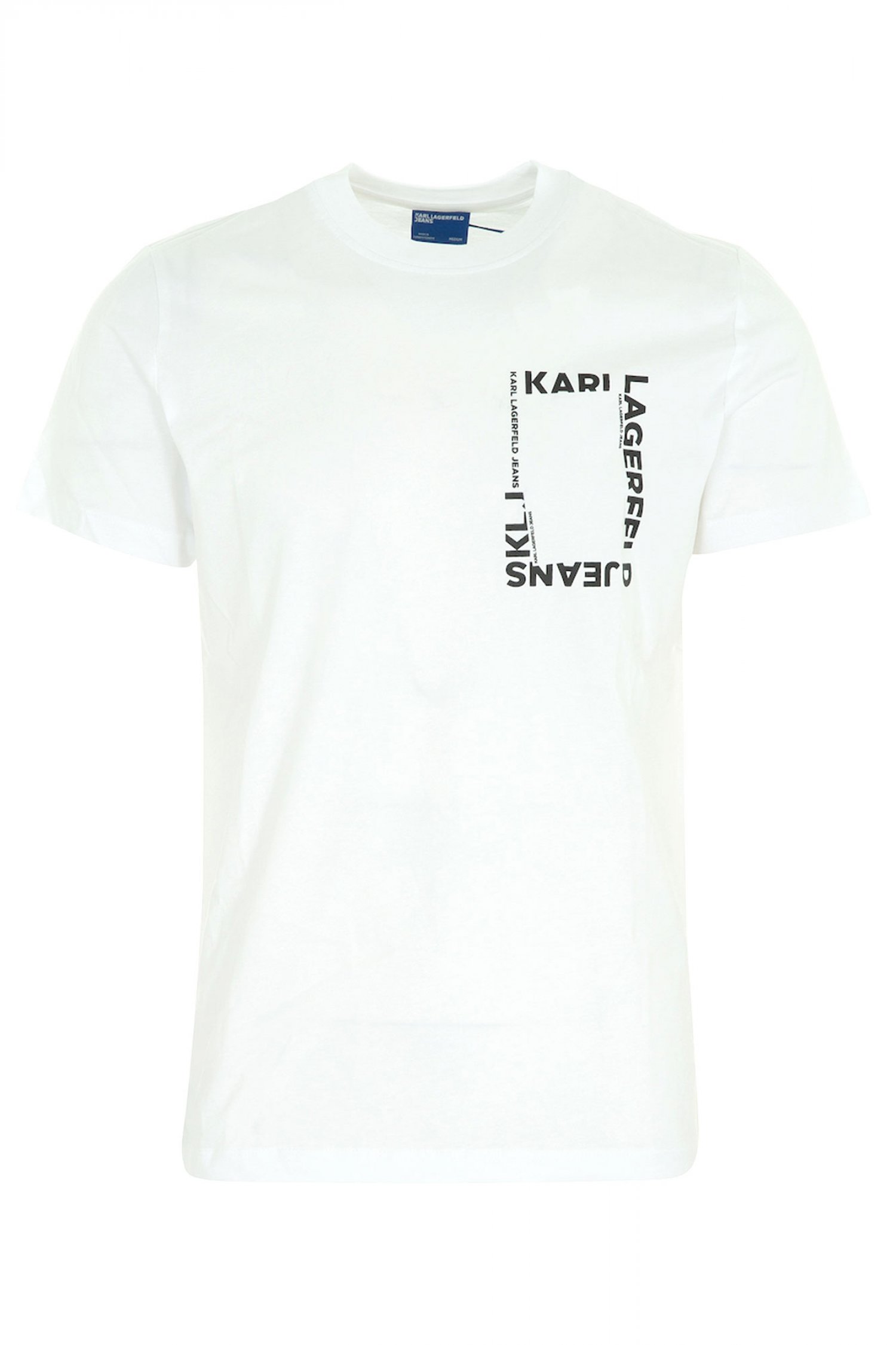 KARL LAGERFELD JEANS T-SHIRT SLIM SS FRAME LOGO TEE ΛΕΥΚΟ