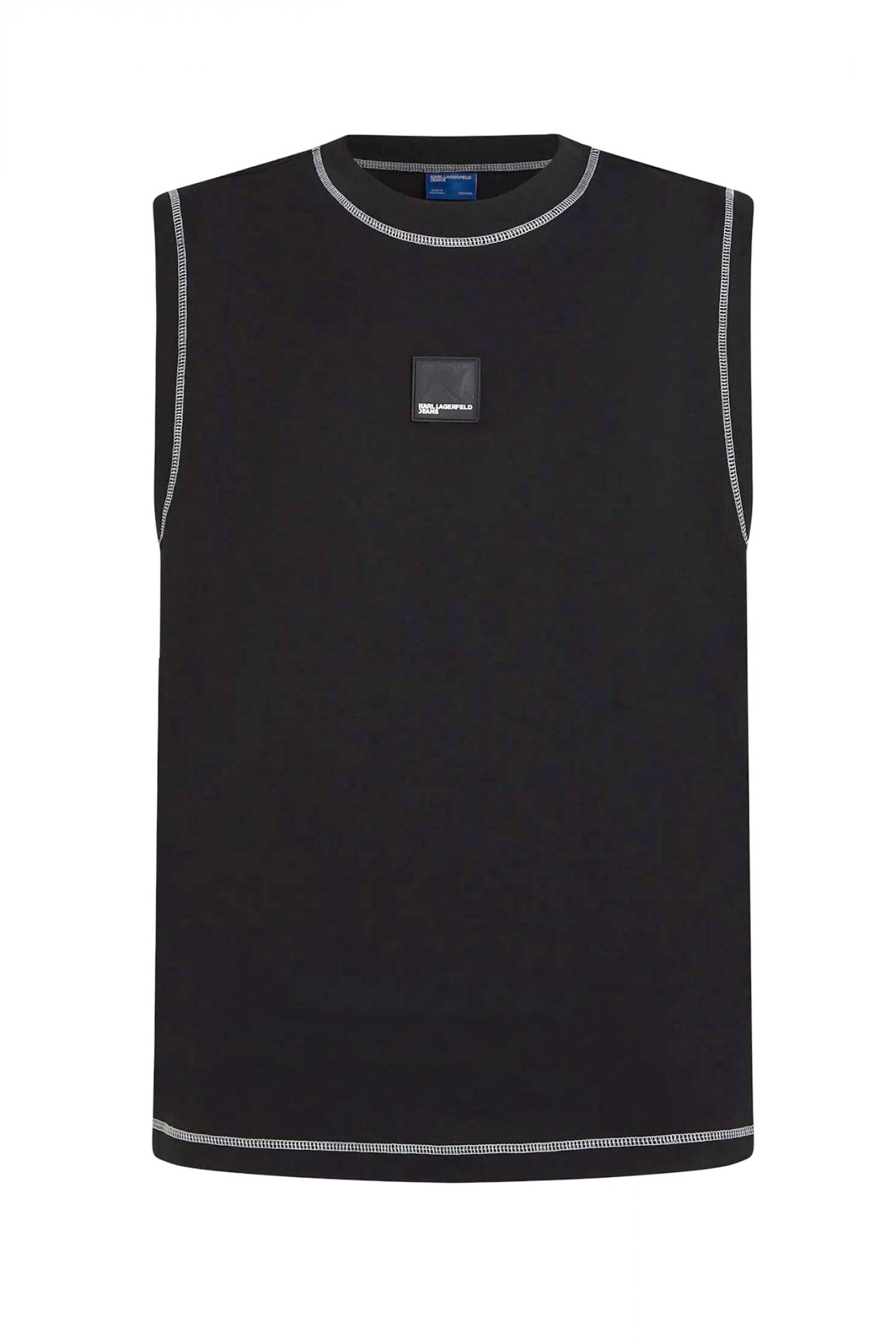 KARL LAGERFELD JEANS T-SHIRT RELAXED STITCH TANK ΜΑΥΡΟ