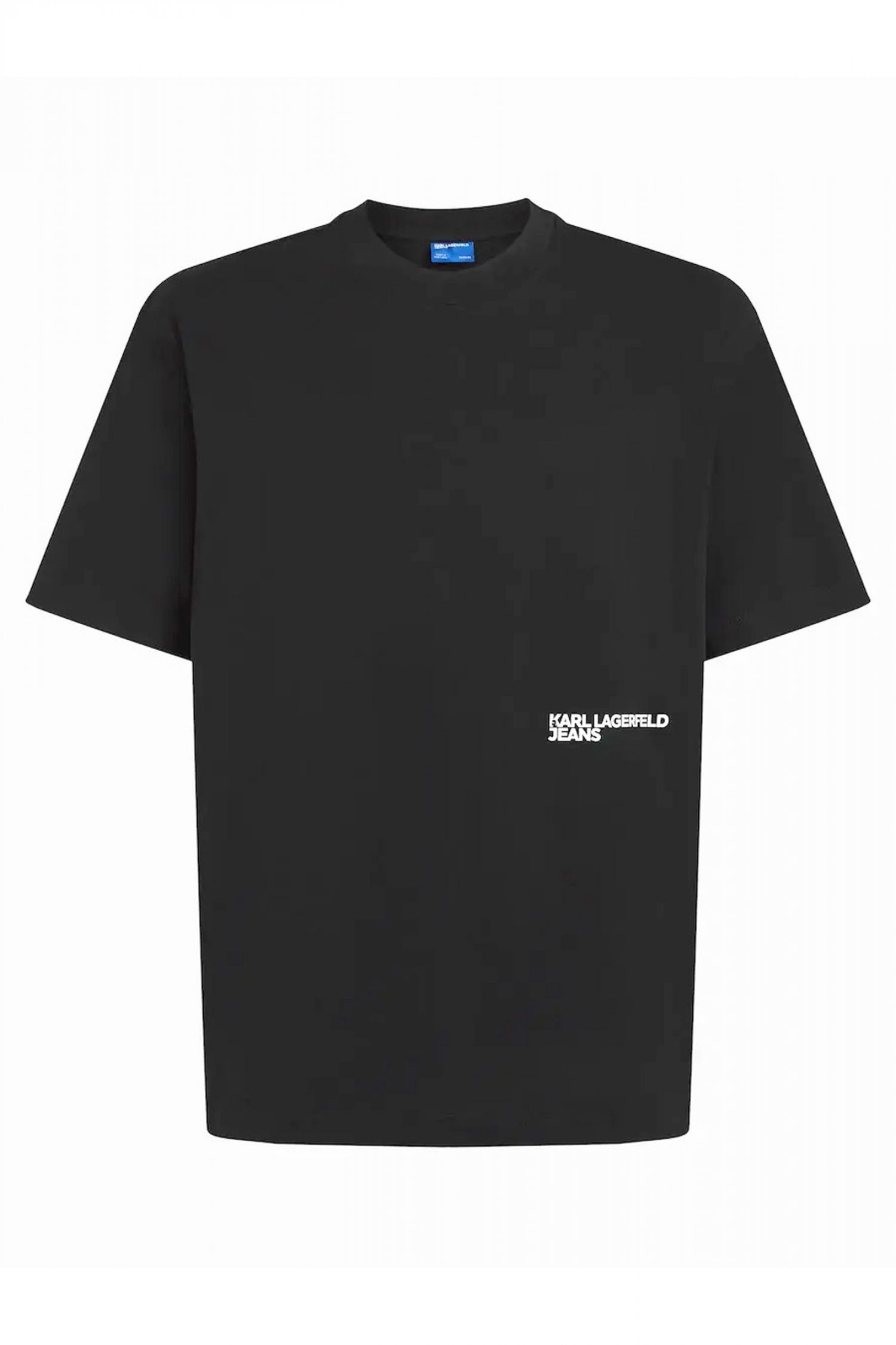 KARL LAGERFELD JEANS T-SHIRT RELAX SS FRAME TEE ΜΑΥΡΟ