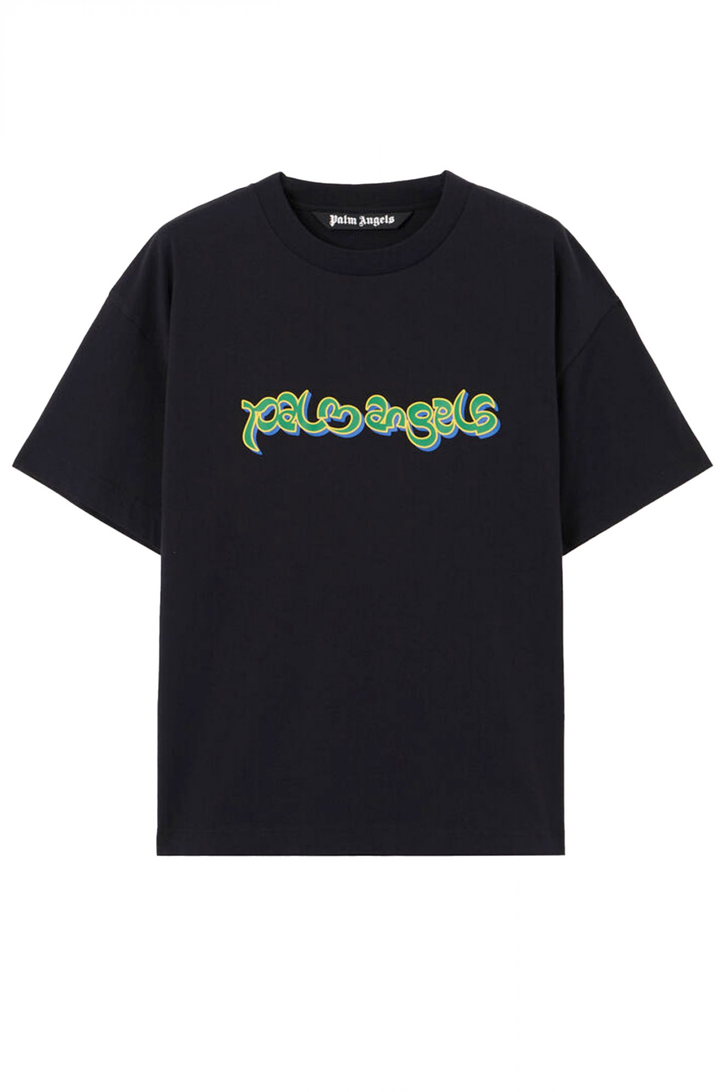 PALM ANGELS T-SHIRT M THAI LOGO REGULAR TEE ΜΑΥΡΟ