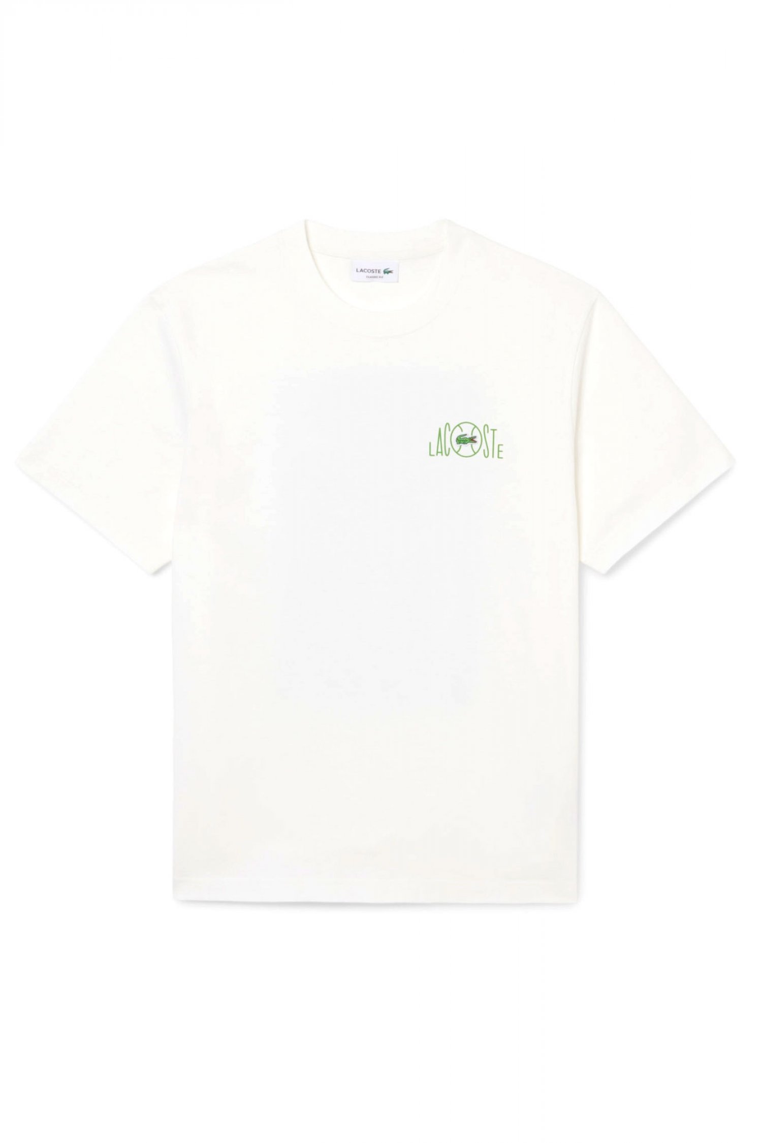 LACOSTE T-SHIRT CREW NECK CLASSIC FIT LOGO ΛΕΥΚΟ