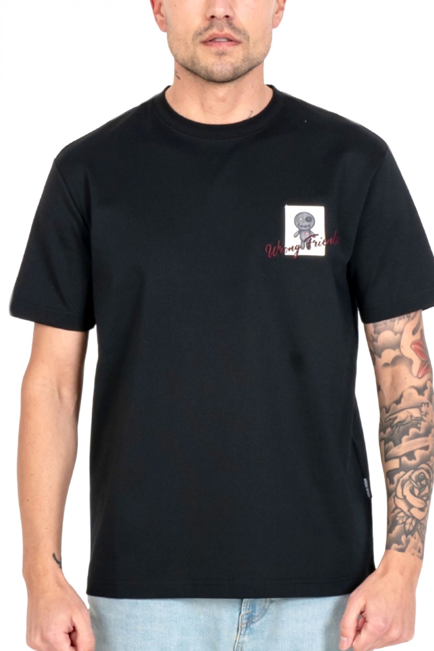 WRONG FRIENDS WRONG FRIENDS T-SHIRT BALTIMORE LOGO ΜΑΥΡΟ