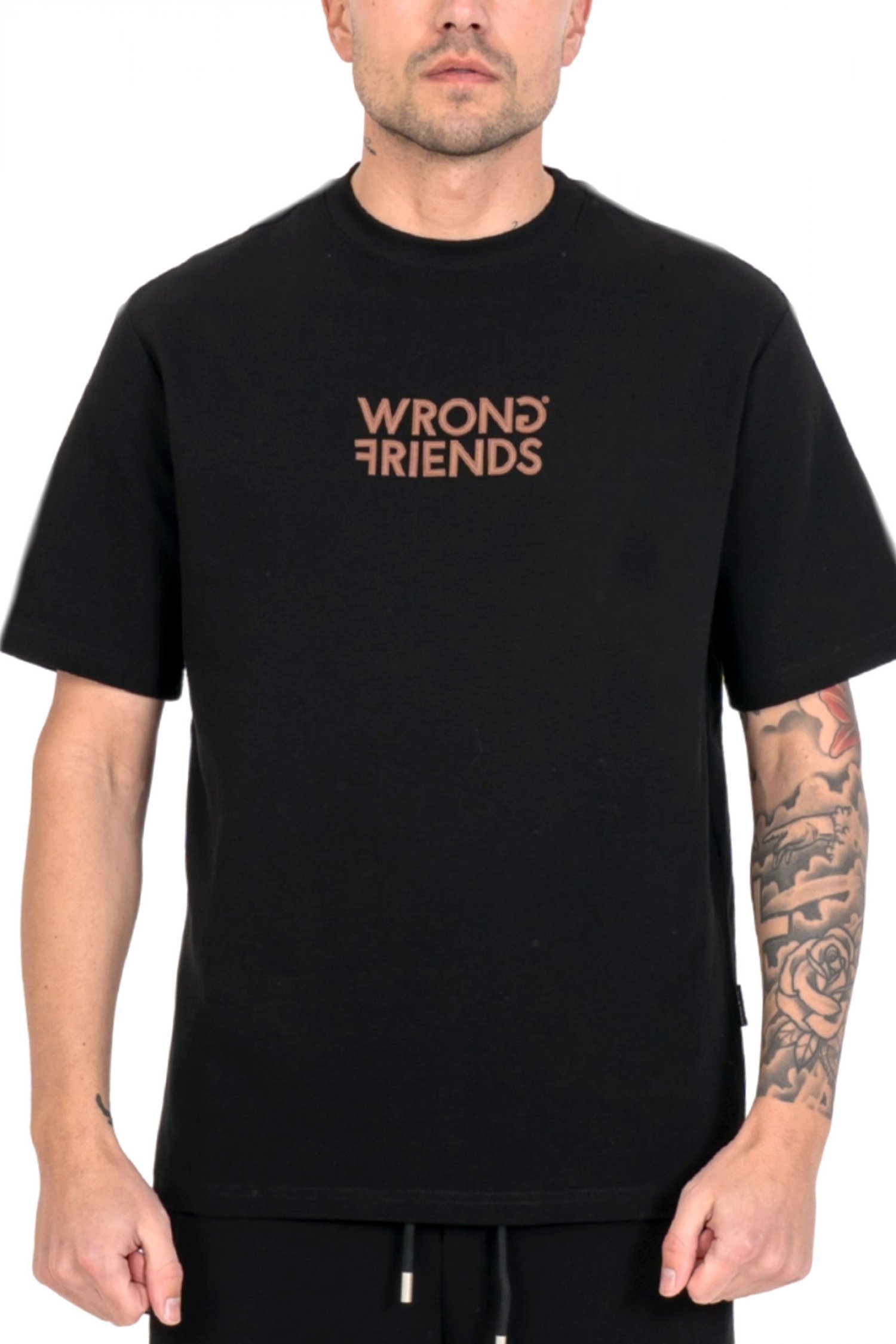 WRONG FRIENDS WRONG FRIENDS T-SHIRT SANTIAGO LOGO ΜΑΥΡΟ