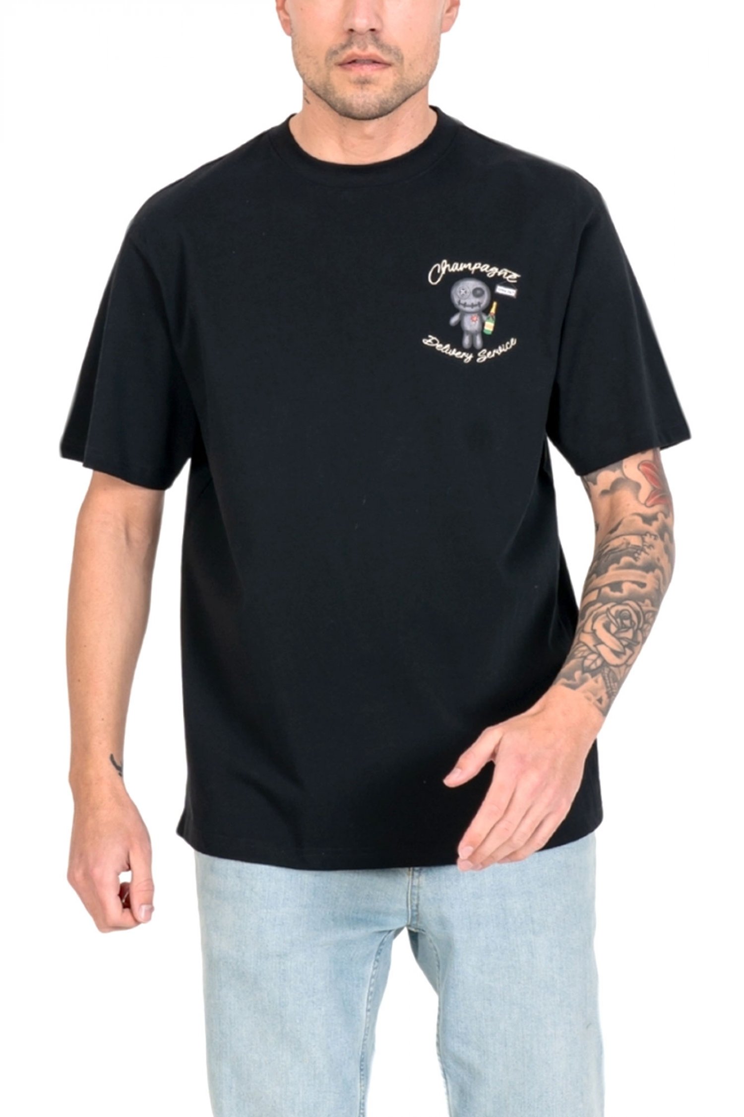 WRONG FRIENDS WRONG FRIENDS T-SHIRT TULSA LOGO ΜΑΥΡΟ