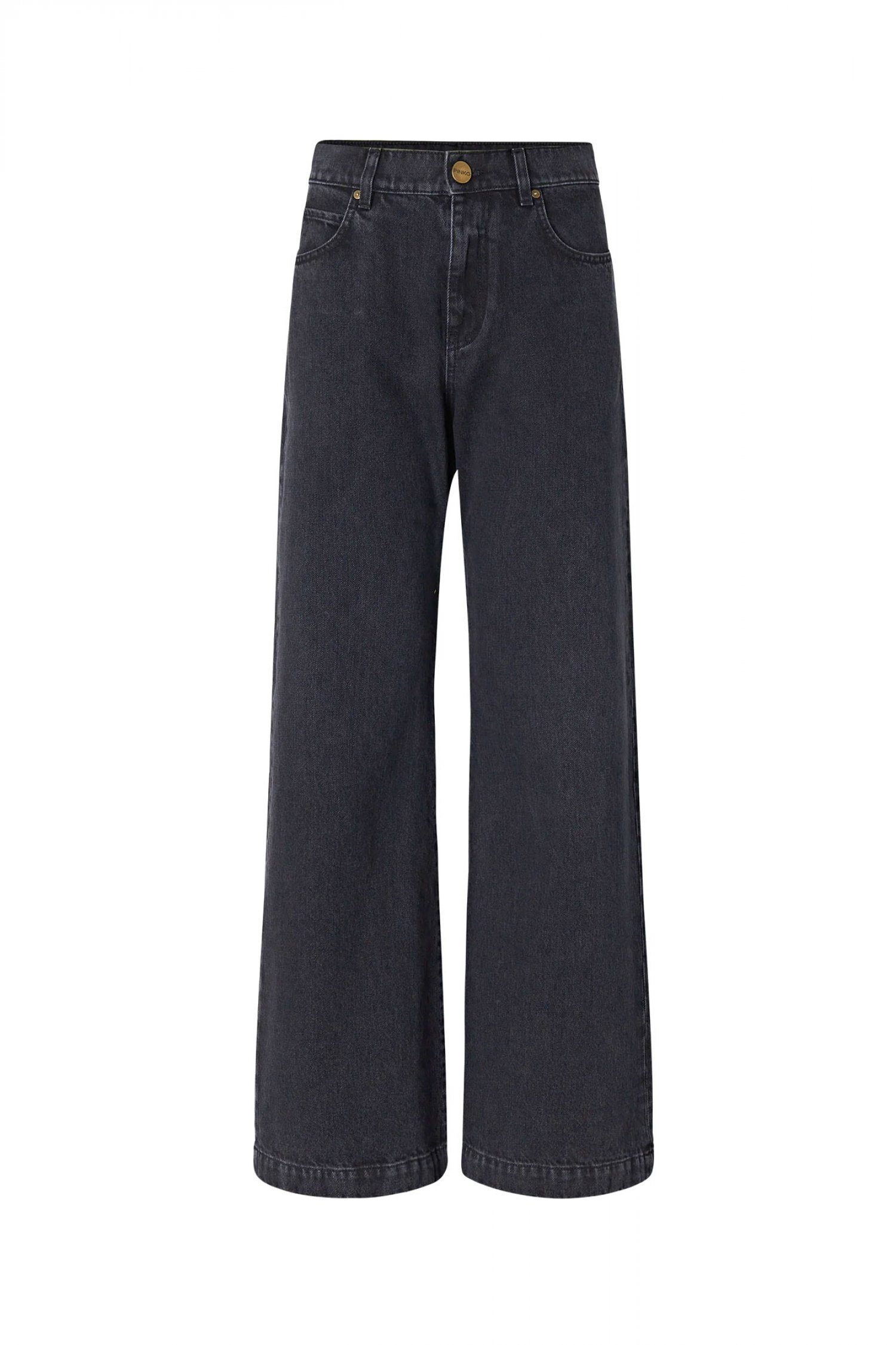 PINKO ΠΑΝΤΕΛΟΝΙ JEANS WANDA TROUSERS ΣΚΟΥΡΟ ΓΚΡΙ