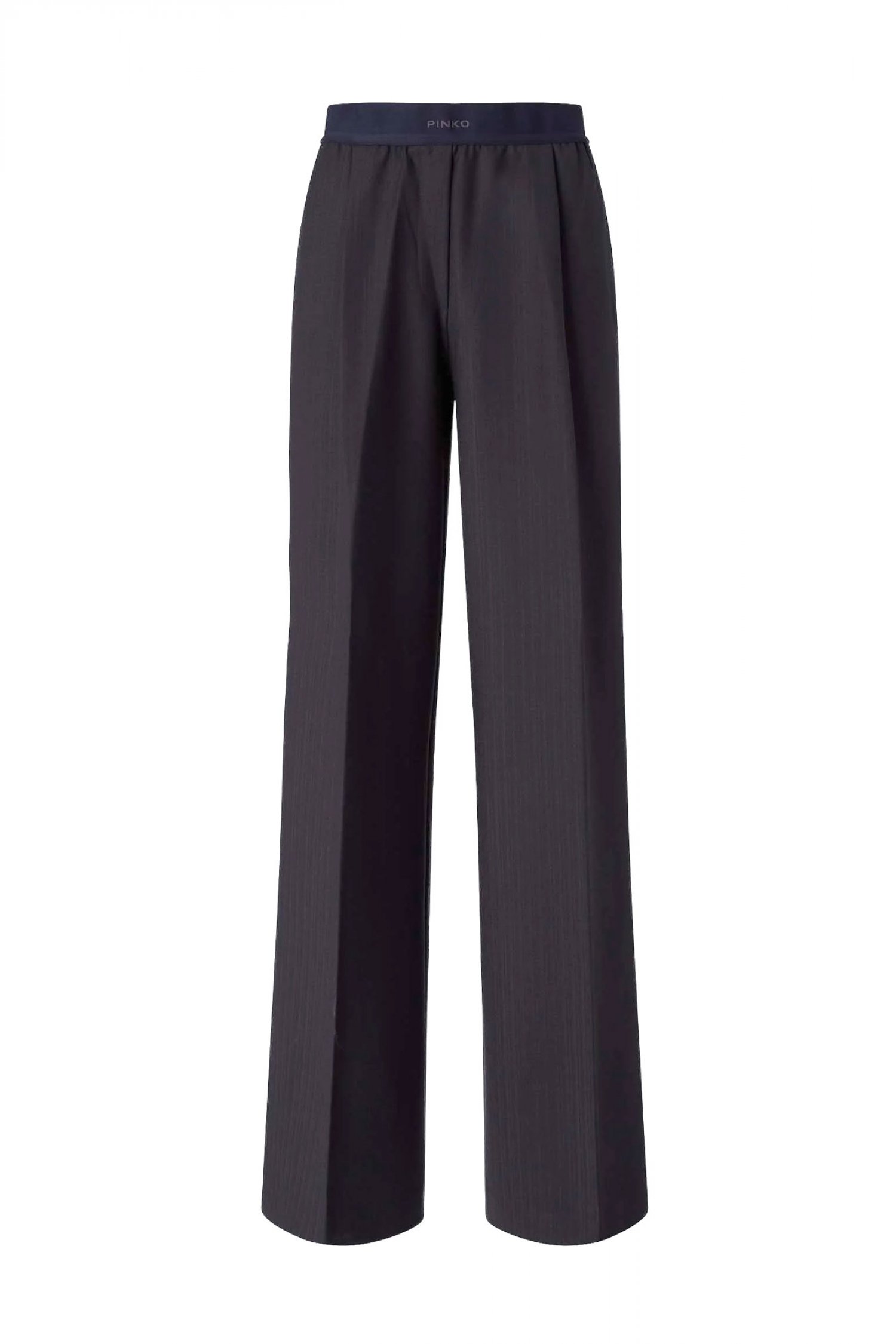 PINKO ΠΑΝΤΕΛΟΝΙ PALAZZO PHAIUS TROUSERS ΛΑΣΤΙΧΟ ΣΚΟΥΡΟ ΜΠΛΕ