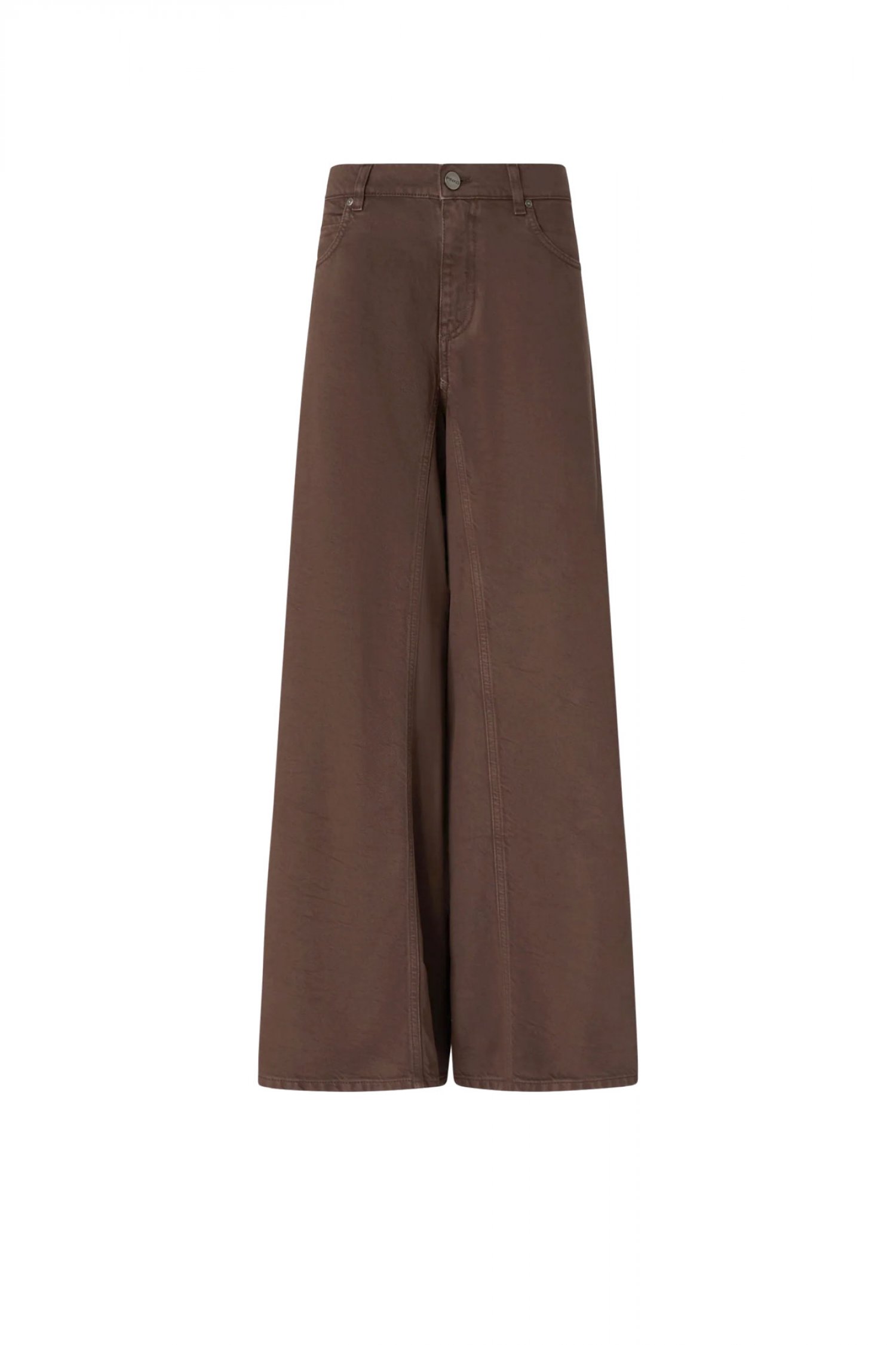 PINKO ΠΑΝΤΕΛΟΝΙ JEANS WINONA WIDE LEG ΚΑΦΕ