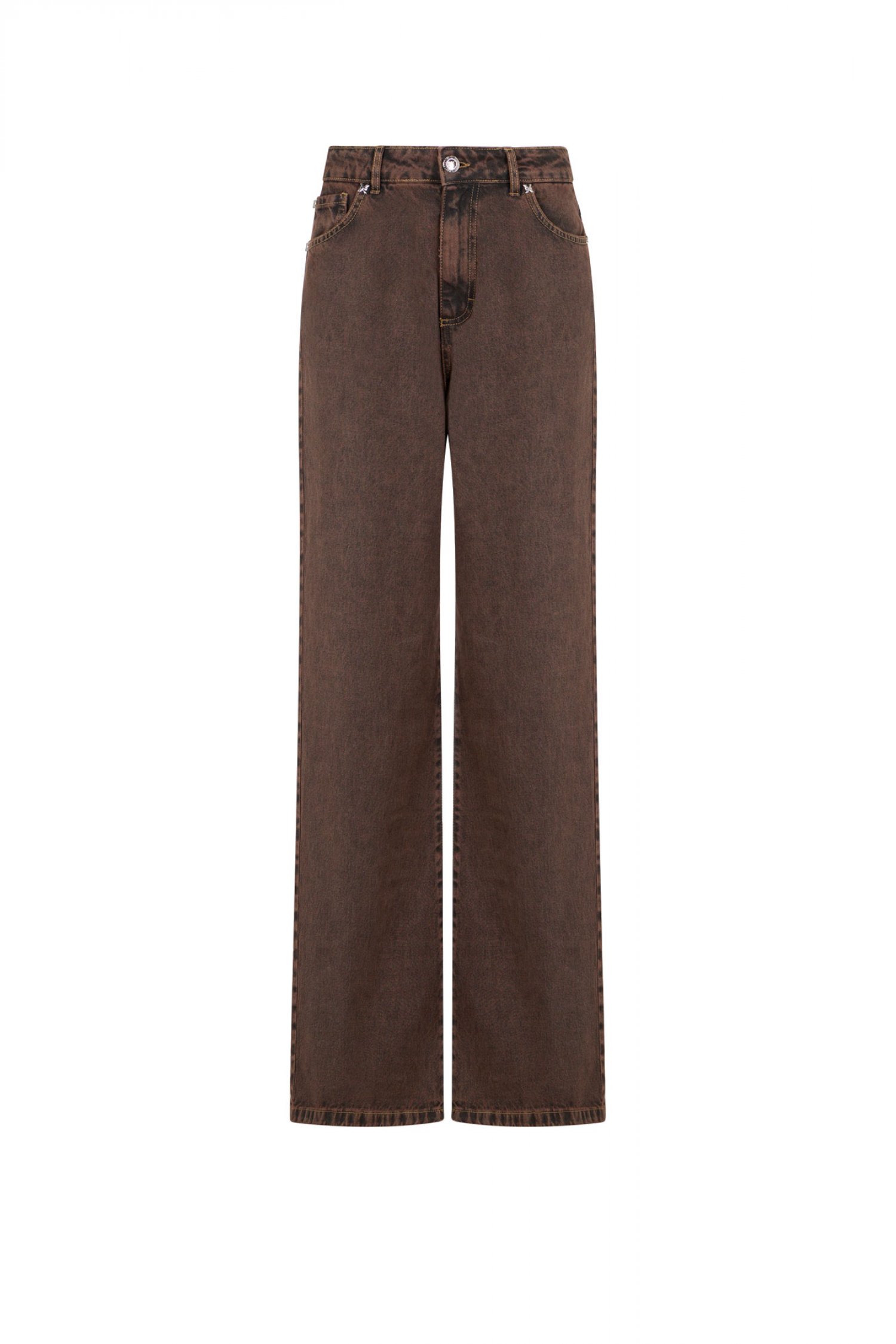 RICHMOND X ΠΑΝΤΕΛΟΝΙ JEANS OLYTHA WIDE LEG ΚΑΦΕ
