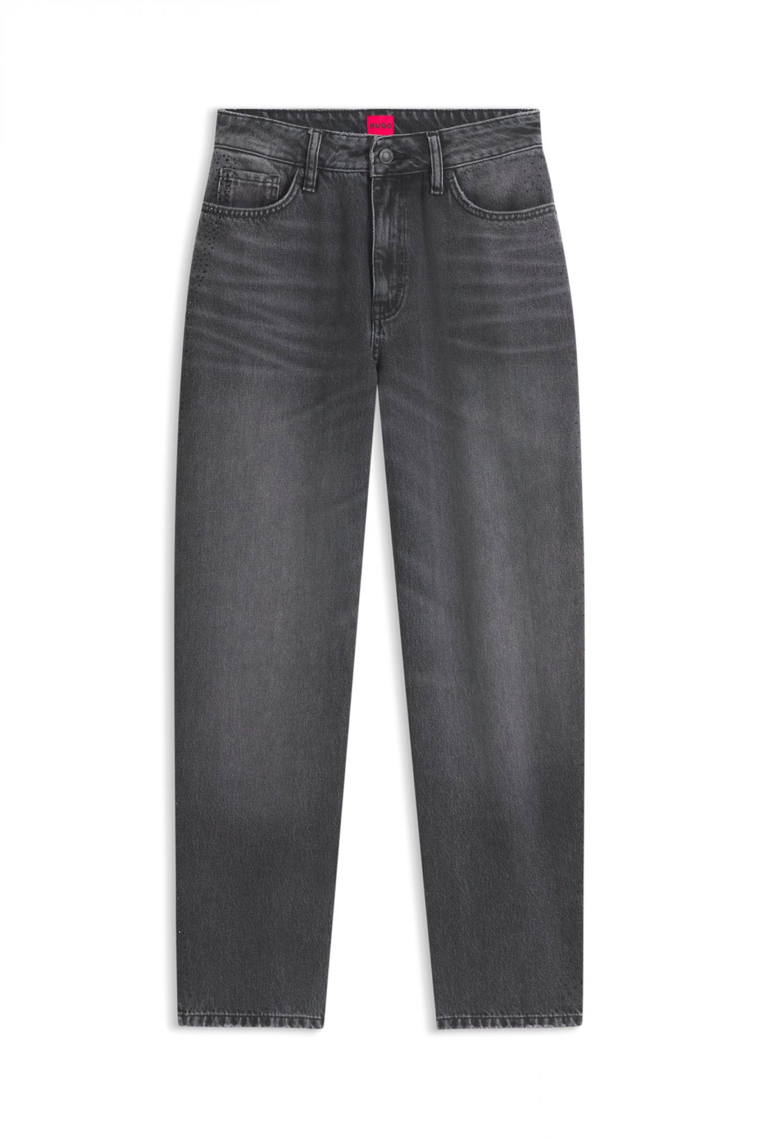 HUGO ΠΑΝΤΕΛΟΝΙ JEANS BARREL FIT GIMINE_6 ΣΚΟΥΡΟ ΓΚΡΙ