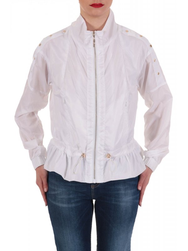 LIU-JO SPORT ΜΠΟΥΦΑΝ NAVETTA ΜΕ ΤΙΡΑΝΤΕΣ ΚΑΙ ΜΕΤΑΛΛΙΚΕΣ ΛΕΠΤΟΜΕΡΕΙΕΣ ΛΕΥΚΟ