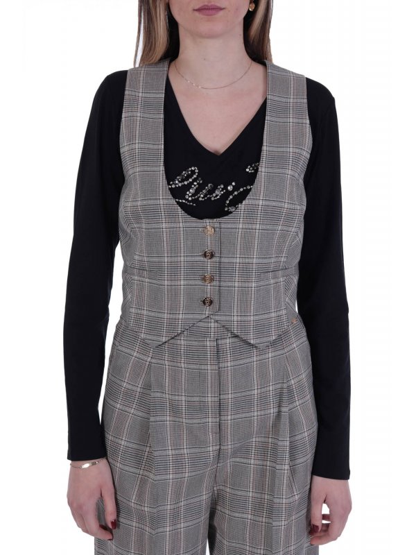 LIU-JO ΓΙΛΕΚΟ ΚΑΡΩ ΛΕΟΠΑΡ PRINT ΠΛΑΤΗ ΚΟΥΜΠΙΑ LOGO ΚΑΦΕ