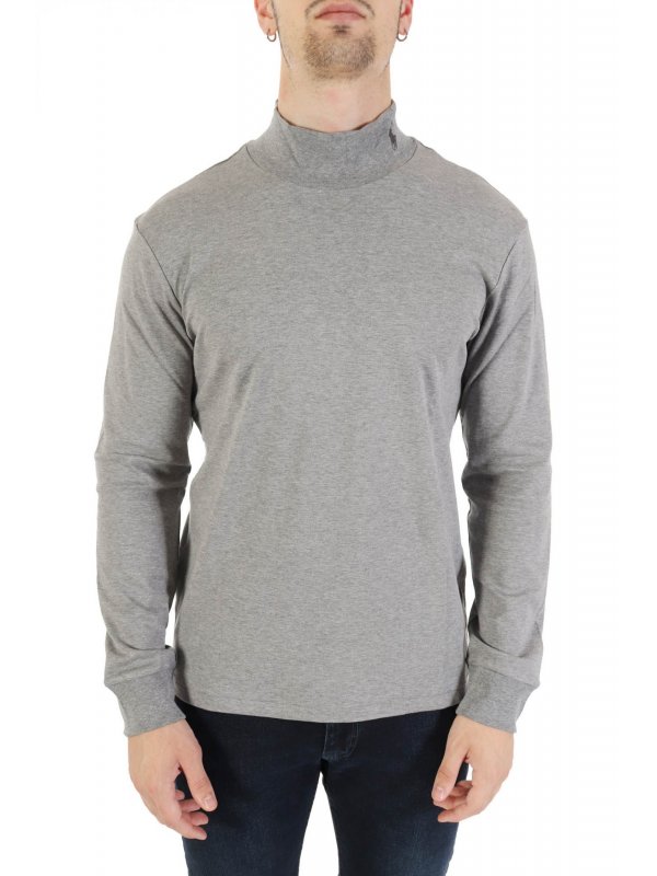 RALPH LAUREN T- SHIRT ΛΟΥΠΕΤΟ LOGO ΓΚΡΙ