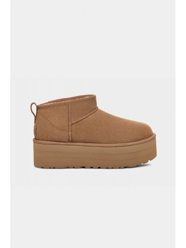 UGG ΠΑΠΟΥΤΣΙΑ ΜΠΟΤΑΚΙA CLASSIC ULTRA MINI PLATFORM LOGO ΤΑΜΠΑ - 1135092 CHE | Gruppo Mossialos