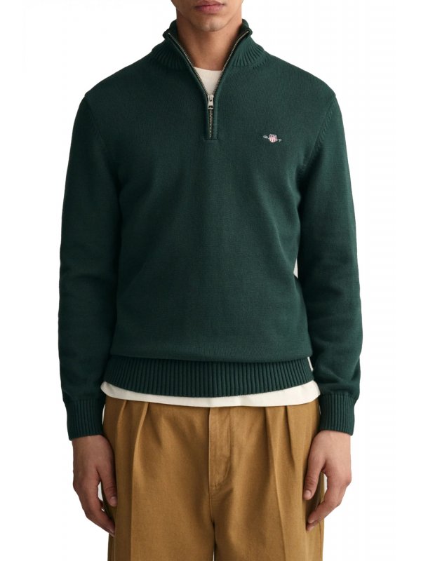 GANT ΠΛΕΚΤΟ CASUAL COTTON HALF ZIP ΚΥΠΑΡΙΣΣΙ