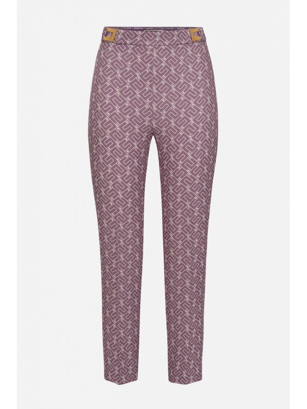 ELISABETTA FRANCHI ΠΑΝΤΕΛΟΝΙ ΨΗΛΟΜΕΣΟ LOGO ΜΩΒ