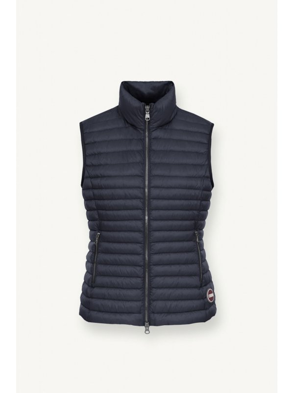 COLMAR ΜΠΟΥΦΑΝ ΑΜΑΝΙΚΟ WOMANS DOWN VEST LOGO ΣΚΟΥΡΟ ΜΠΛΕ