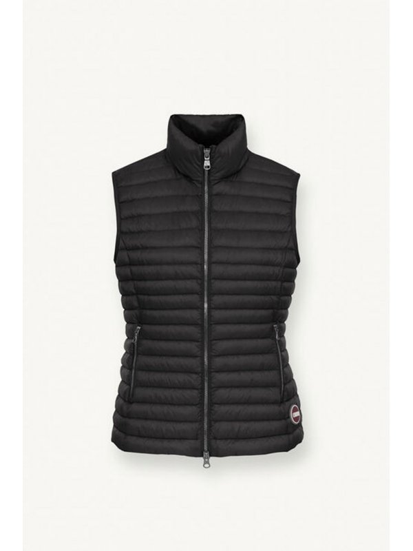 COLMAR ΜΠΟΥΦΑΝ ΑΜΑΝΙΚΟ WOMANS DOWN VEST LOGO ΜΑΥΡΟ