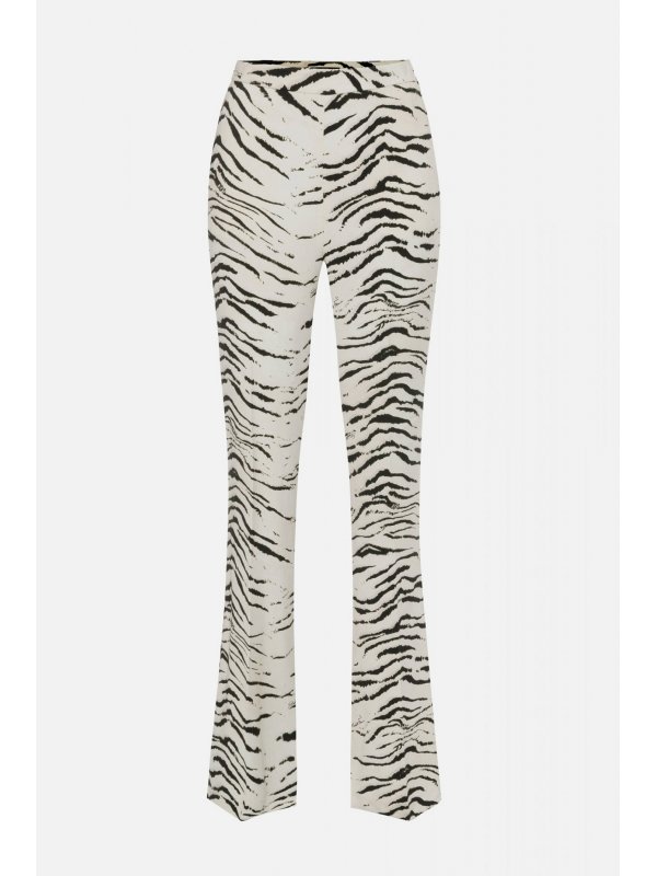 ELISABETTA FRANCHI ΠΑΝΤΕΛΟΝΑ ANIMAL PRINT ΛΕΥΚΟ/ΜΑΥΡΟ