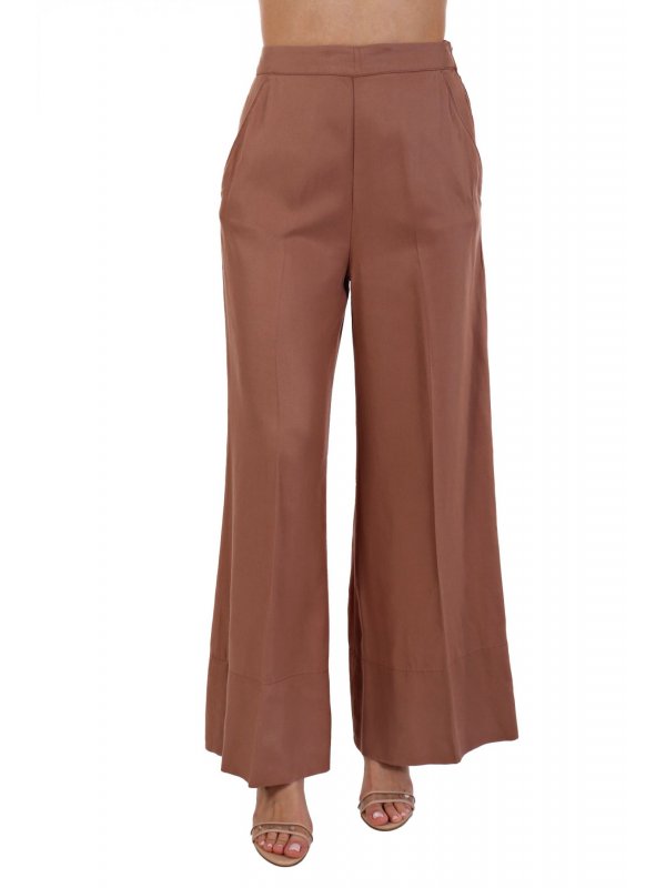 PINKO ΠΑΝΤΕΛΟΝΑ PAOLINA TWLL LYOCELL REDDISH ΚΑΦΕ 