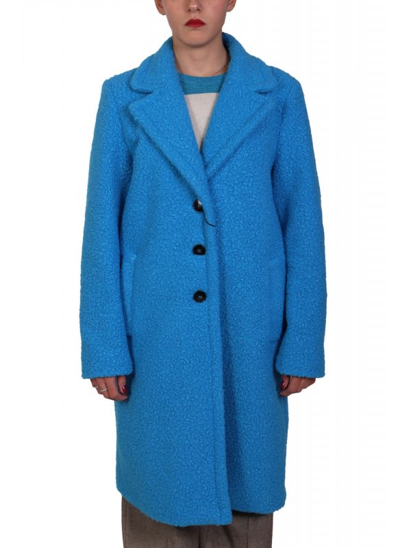 MARELLA EMME 1 ΠΑΛΤΟ GHINEA ΜΠΟΥΚΛΕ ΜΠΛΕ ΚΥΑΝΟ