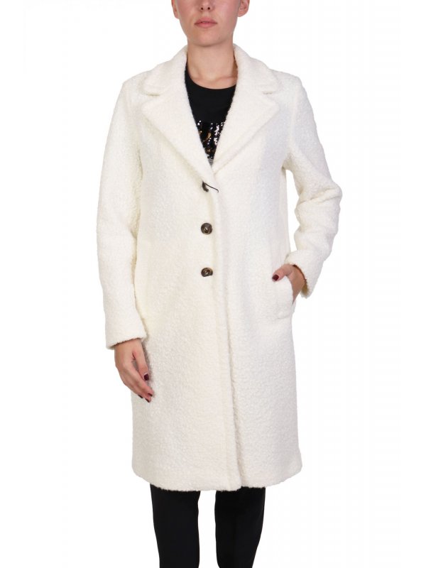 MARELLA EMME 1 ΠΑΛΤΟ GHINEA ΜΠΟΥΚΛΕ ΛΕΥΚΟ