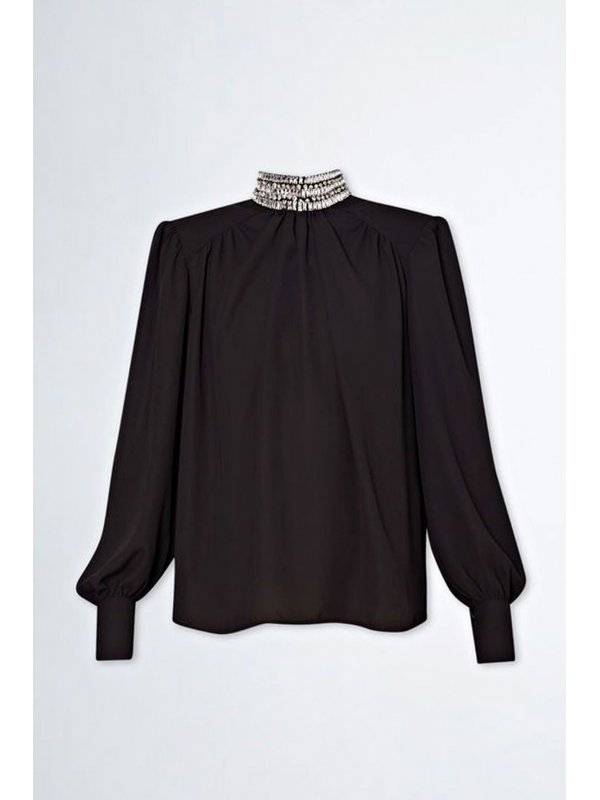 LIU JO ΜΠΛΟΥΖΑ ΓΙΑΚΑΣ ΠΕΤΡΕΣ ΜΑΥΡΟ