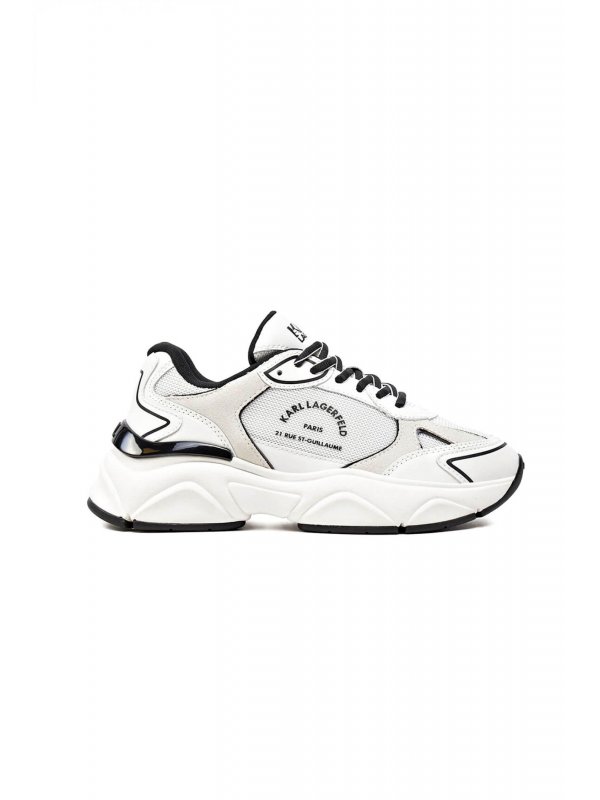 KARL LAGERFELD ΠΑΠΟΥΤΣΙΑ SNEAKERS KOMET ΛΕΠΤΟΜΕΡΕΙΕΣ ΣΟΥΕΤ ΛΕΥΚΟ/ΜΑΥΡΟ