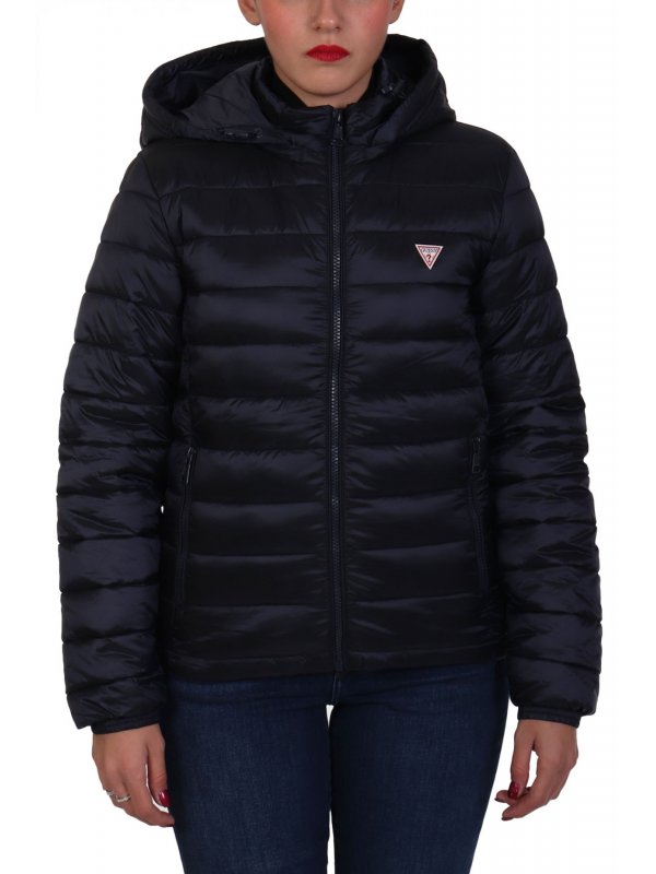 GUESS JEANS ΜΠΟΥΦΑΝ ΦΟΥΣΚΩΤΟ ΣΚΟΥΡΟ ΜΠΛΕ