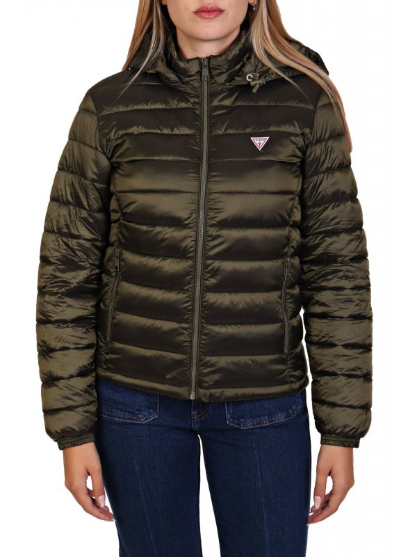 GUESS JEANS ΜΠΟΥΦΑΝ ΦΟΥΣΚΩΤΟ LOGO ΛΑΔΙ