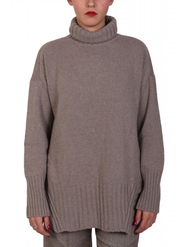 MARELLA MONOCHROME ΜΠΛΟΥΖΑ LAMPADA ΠΛΕΚΤΟ ΖΙΒΑΓΚΟ ΓΚΡΙ