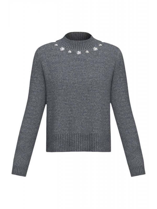 MARELLA EMME ΜΠΛΟΥΖΑ GALIZIA ΠΛΕΚΤΟ ΓΚΡΙ