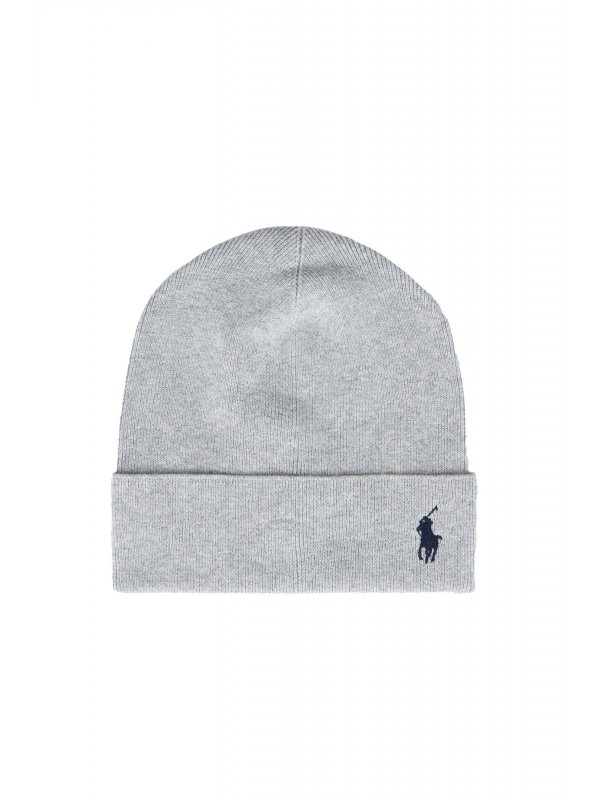 RALPH LAUREN ΣΚΟΥΦΟΣ ΠΛΕΚΤΟ LOGO ΓΚΡΙ