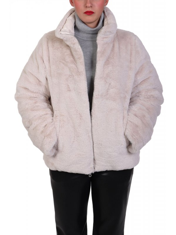 COLMAR ΜΠΟΥΦΑΝ FAUX FUR / ΚΑΠΙΤΟΝΕ ΔΙΠΛΗΣ ΟΨΕΩΣ ΕΚΡΟΥ
