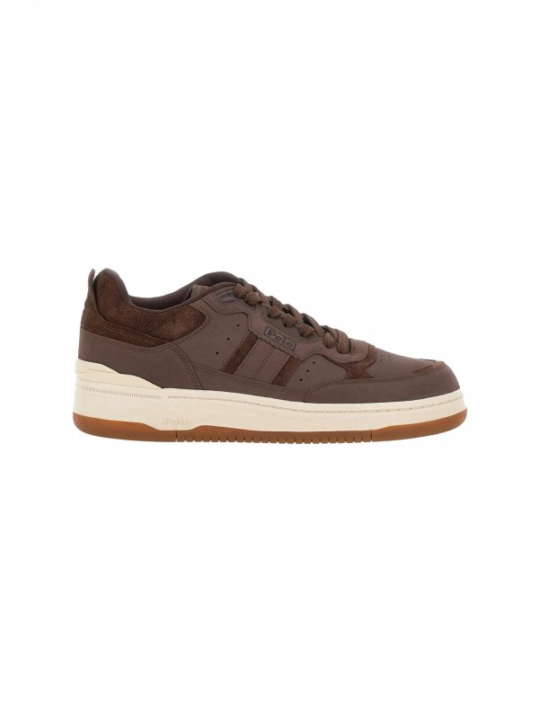 RALPH LAUREN ΠΑΠΟΥΤΣΙΑ SNEAKERS MASTERS SPRT SK-LTL-LTL ΚΑΦΕ 