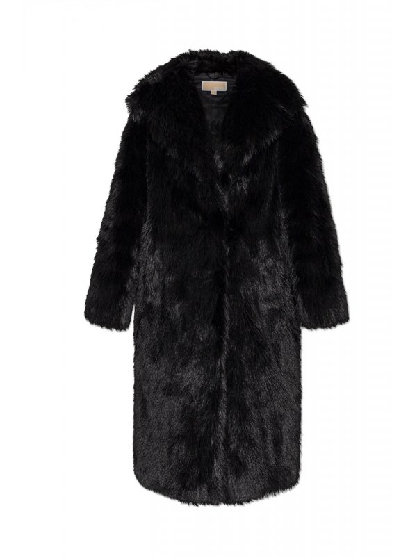 MICHAEL KORS ΠΑΛΤΟ FAUX FUR ΜΑΥΡΟ