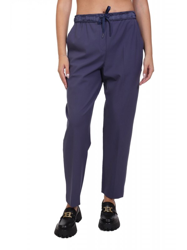 MARELLA MONOCHROME ΠΑΝΤΕΛΟΝΙ CAMMINO ΛΑΣΤΙΧΟ ΜΕΣΗ ΜΠΛΕ