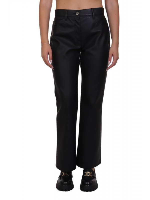 MAX MARA WEEKEND ΠΑΝΤΕΛΟΝΙ CALIFFO FAUX LEATHER ΜΑΥΡΟ