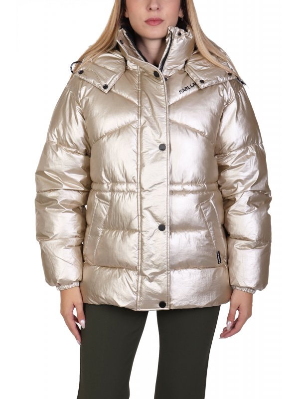 KARL LAGERFELD ΜΠΟΥΦΑΝ METALLIC PUFFER ΧΡΥΣΟ
