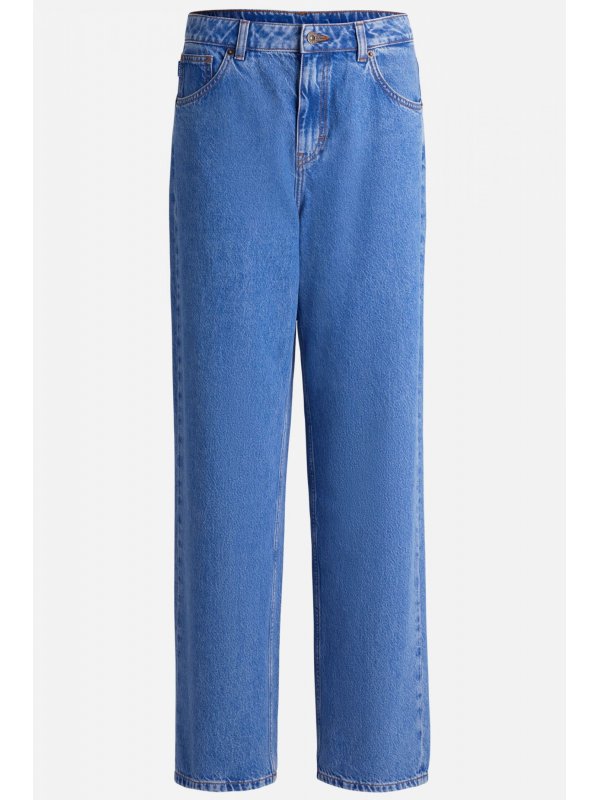 HUGO BLUE ΠΑΝΤΕΛΟΝΙ JEANS LENI_B LOOSE ΜΠΛΕ