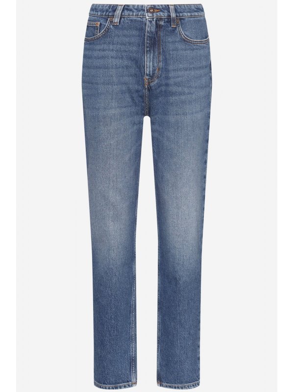 HUGO BLUE ΠΑΝΤΕΛΟΝΙ JEANS NOE_ MOM FIT DENIM ΜΠΛΕ