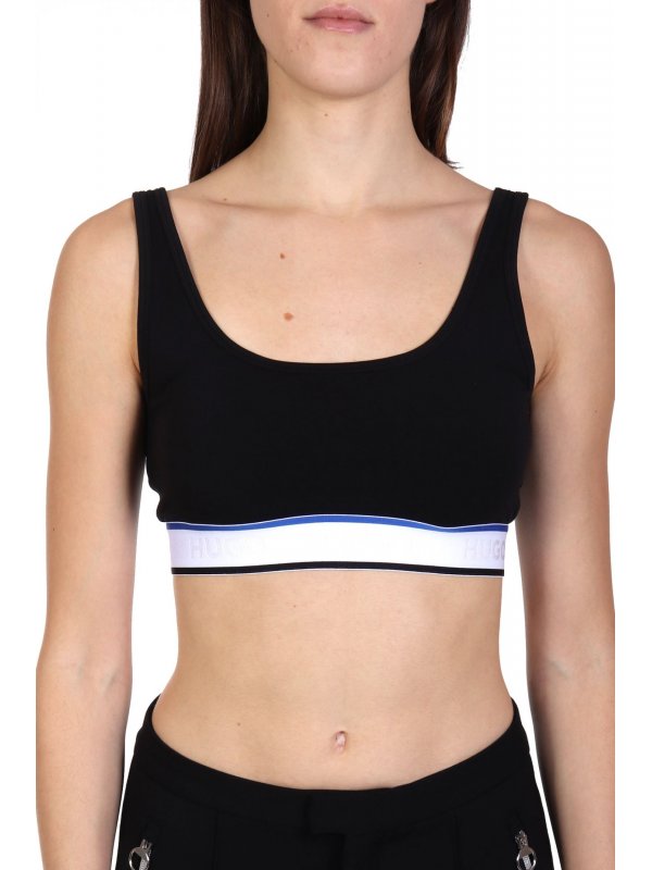 HUGO BLUE TOP BRALETTE BLUE ΛΑΣΤΙΧΟ ΜΑΥΡΟ