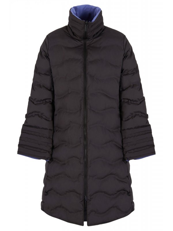 EMPORIO ARMANI ΜΠΟΥΦΑΝ ΦΟΥΣΚΩΤΟ ΔΙΠΛΗΣ ΟΨΕΩΣ ΜΑΥΡΟ / ΒΙΟΛΕΤΙ