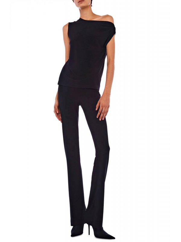 NORMA KAMALI TOP DROP SHOULDER ΜΑΥΡΟ